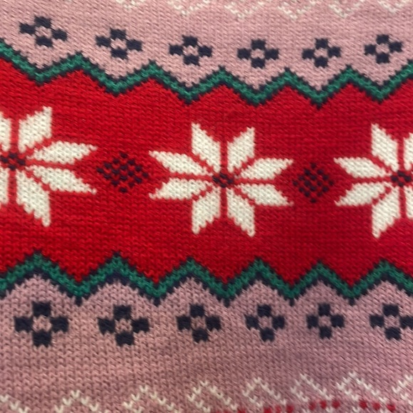 99 degrees pink fair isle striped snowflake sweater size Xl Christmas - Picture 7 of 9